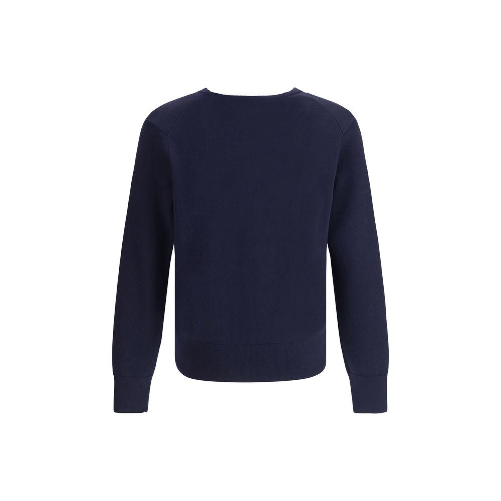 Ami Paris Blue Wool Cardigan - Ami De Coeur