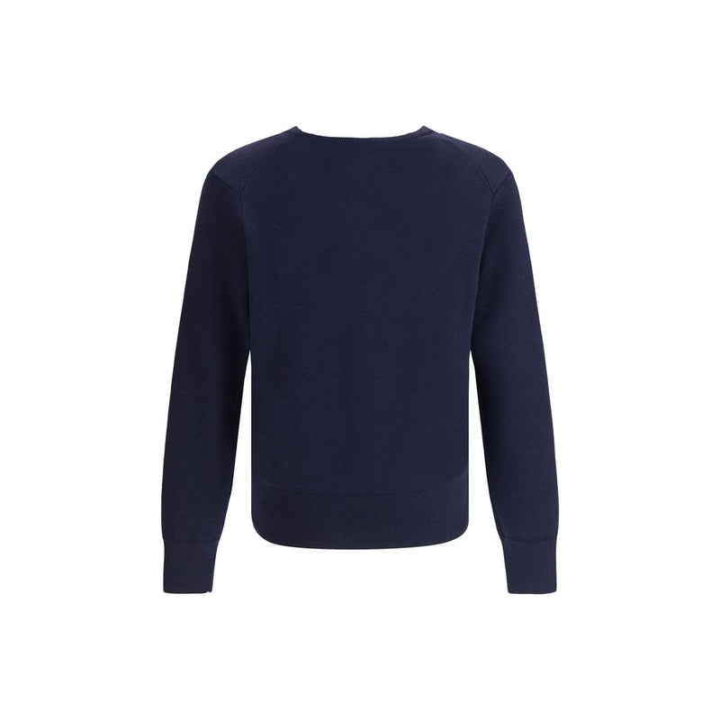 Ami Paris Blue Wool Cardigan - Ami De Coeur