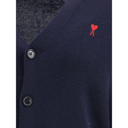 Ami Paris blauw wollen vest