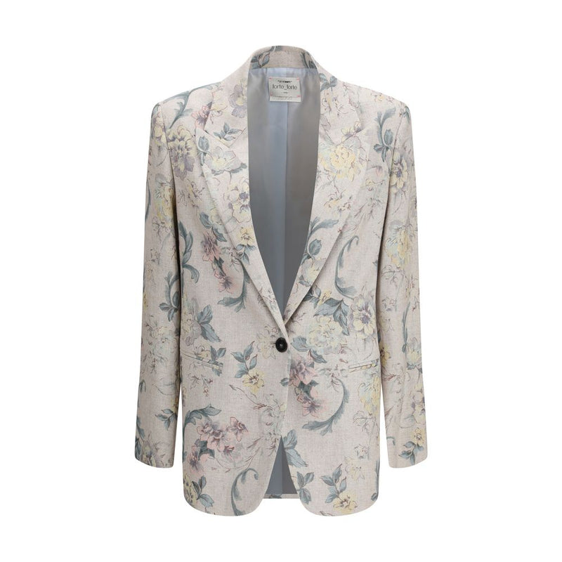 Forte_Forte Peonia My Love Multicolor Viscose Coat