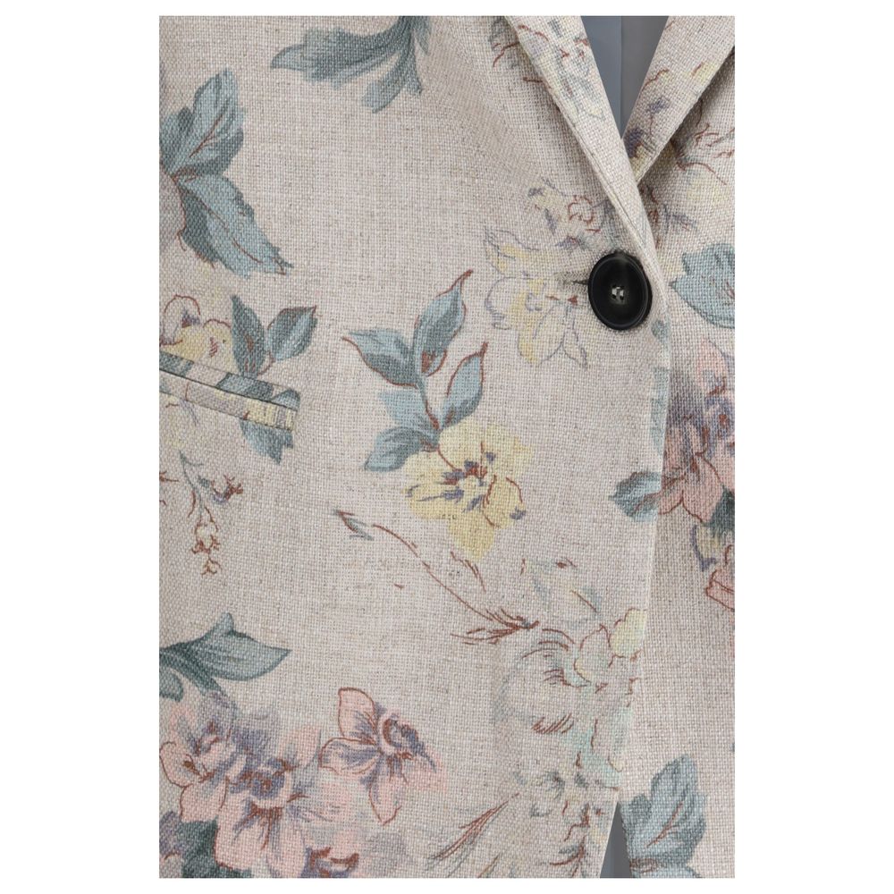 Forte_Forte Peonia My Love Multicolor Viscose Coat