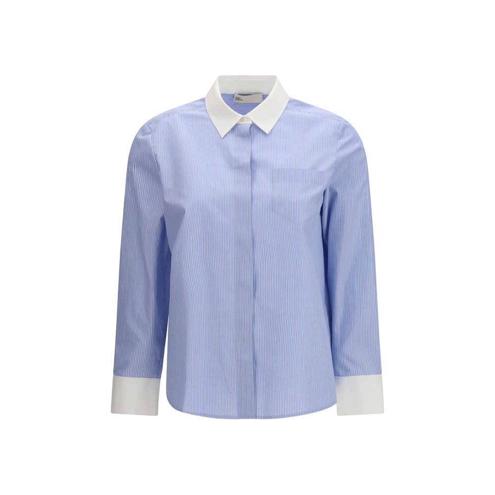 Tory Burch Blue Cotton Pattern Shirt for Women - Elegant & Versatile