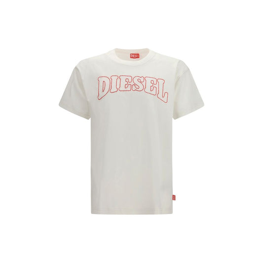 Diesel wit katoenen T-shirt