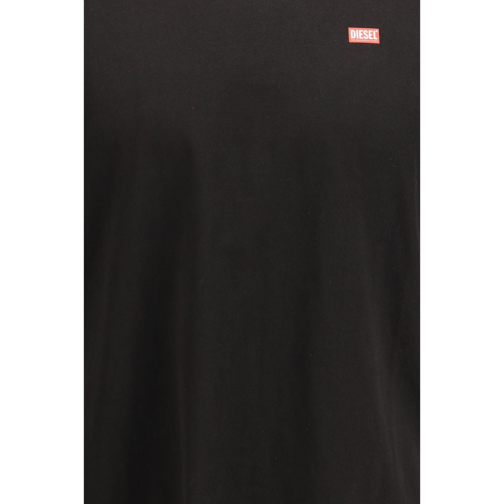 Diesel T-Adjust-V10 Black Cotton T-Shirt for Men