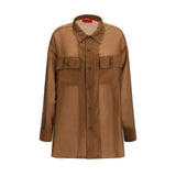 The Latest Daria Brown Lycra Dress Shirt for Women