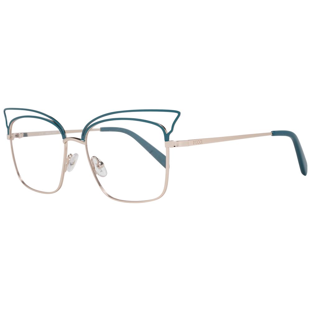 Emilio Pucci Turquoise Metal Glasses Frames for Women