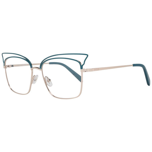 Emilio Pucci Turquoise Metal Glasses Frames for Women