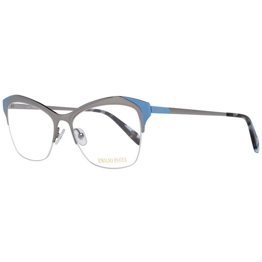 Emilio Pucci Silver Metal Glasses Frames for Women