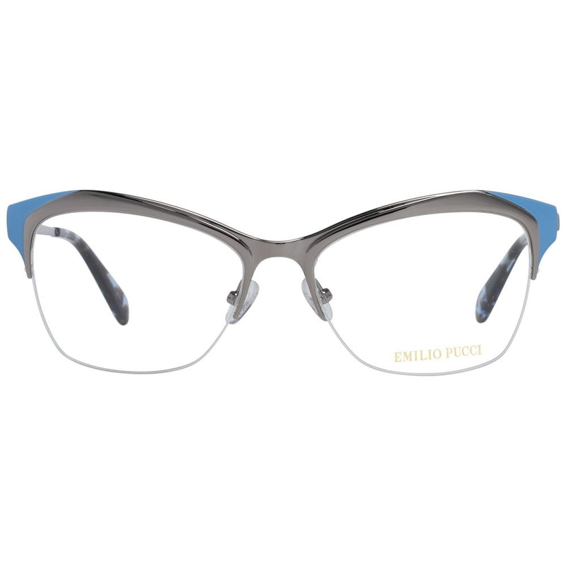 Emilio Pucci Silver Metal Glasses Frames for Women