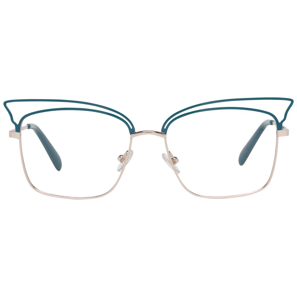 Emilio Pucci Turquoise Metal Glasses Frames for Women
