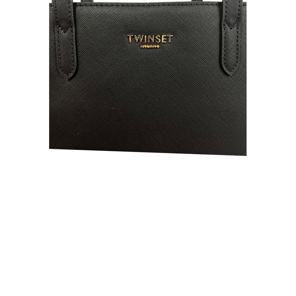 Sac à bandoulière en PU noir Twinset pour femme