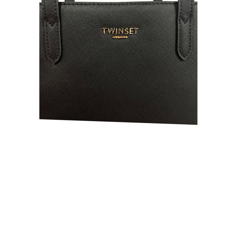 Sac à bandoulière en PU noir Twinset pour femme