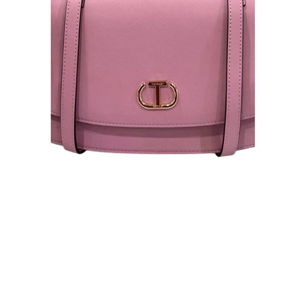 Sac à épaule Twinset Pink PU pour femmes