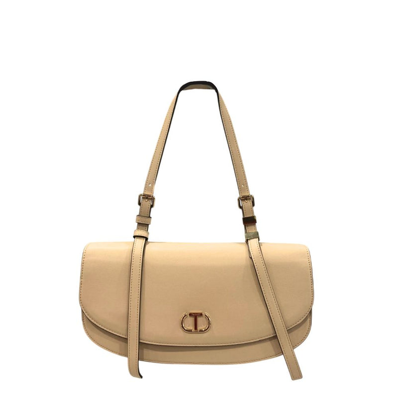 Twinset Beige PU Women Crossbody Bag
