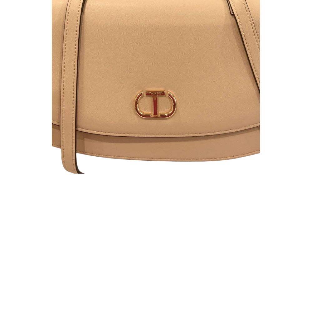 Twinset Beige PU Women Crossbody Bag