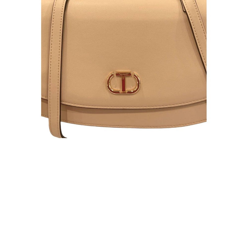 Twinset Beige PU Women Crossbody Bag