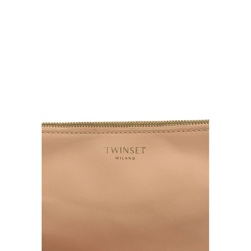 Clutch Femme Twinset en Polyuréthane Rose
