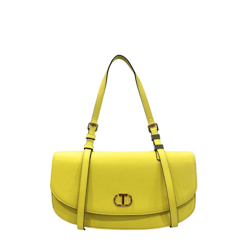 Sac à épaule Twinset jaune en PU pour femme