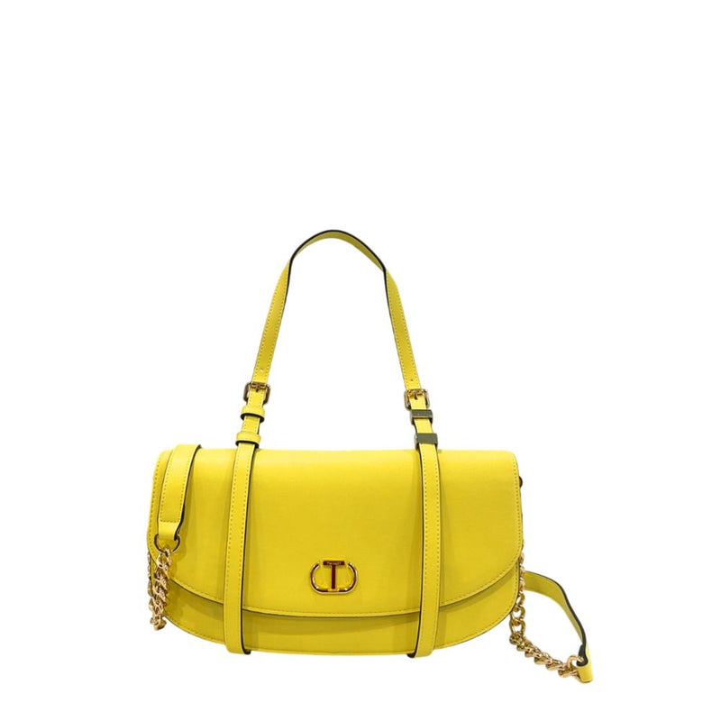 Sac à épaule Twinset jaune en PU pour femme