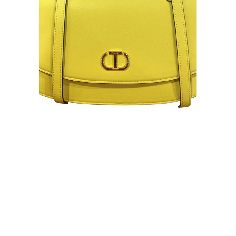 Sac à épaule Twinset jaune en PU pour femme