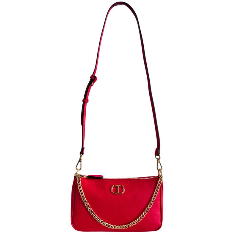 Twinset Red PU Women Crossbody Bag - Stylish & Functional