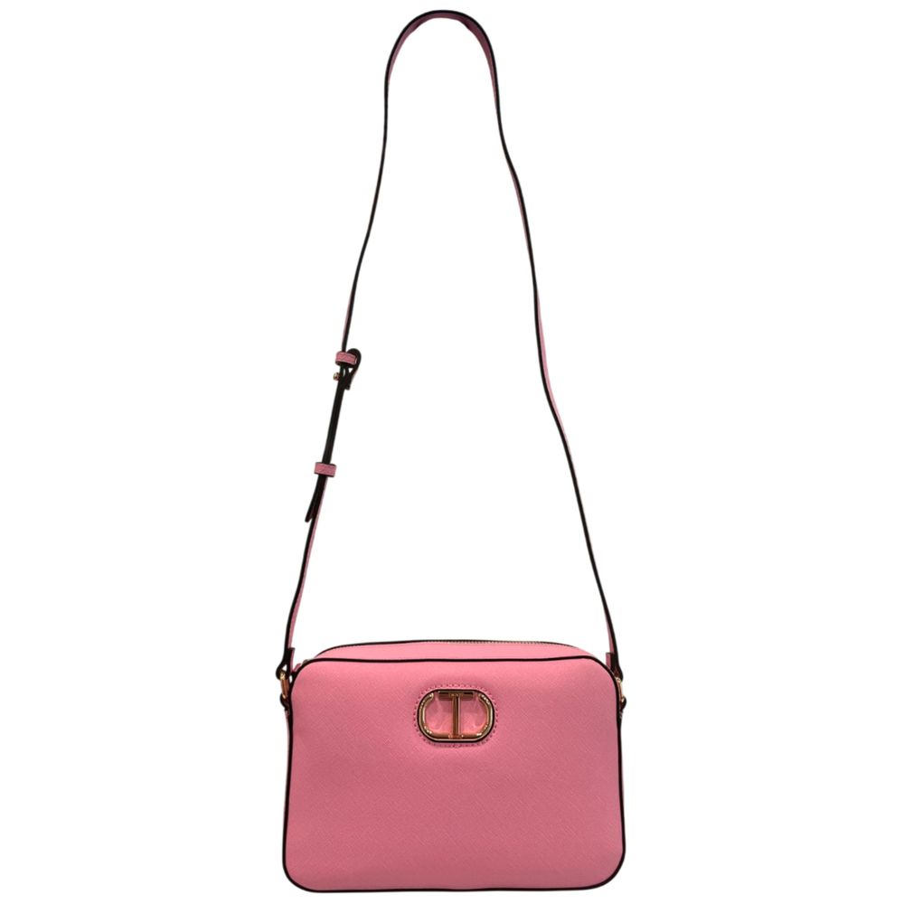 Sac à bandoulière en PU rose Twinset pour femmes