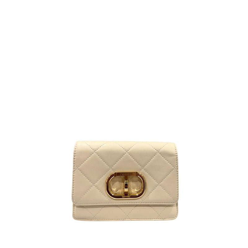 Twinset Beige PU Mini Chain Shoulder Bag for Women