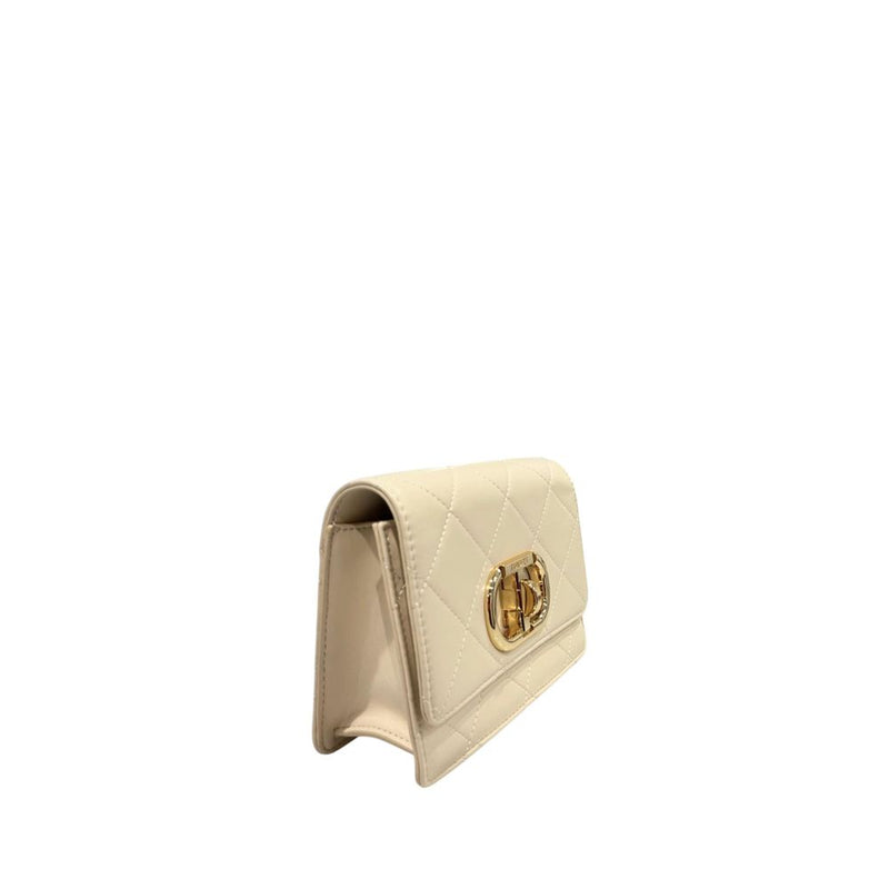 Twinset Beige PU Mini Chain Shoulder Bag for Women