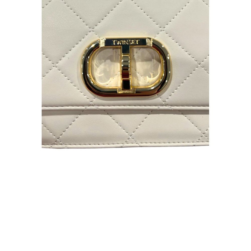 Twinset Beige PU Mini Chain Shoulder Bag for Women