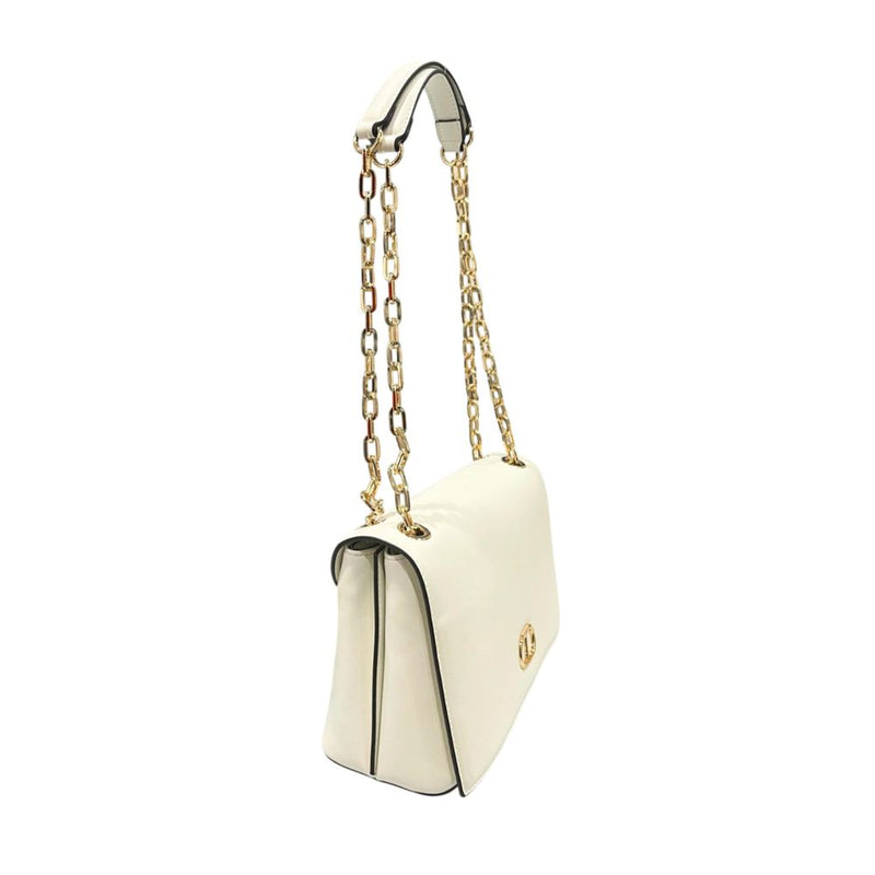 Twinset White PU Chain Crossbody Bag for Women