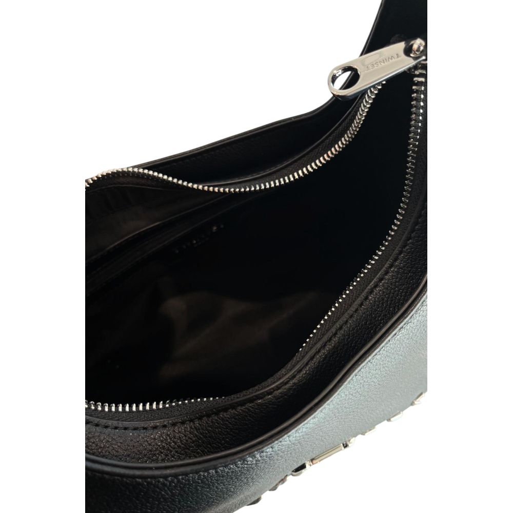 Sac à bandoulière en PU noir Twinset pour femmes