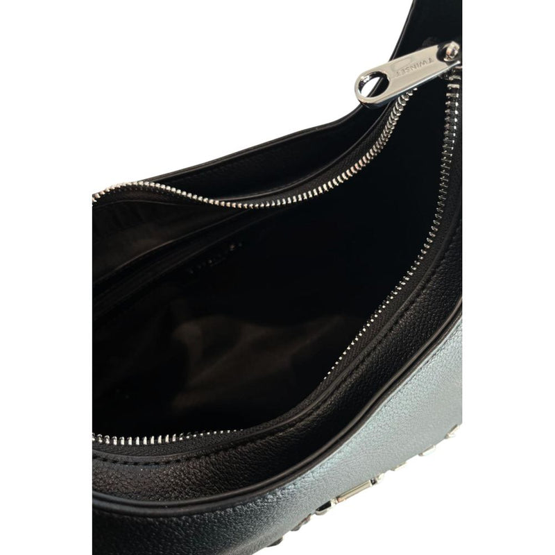 Sac à bandoulière en PU noir Twinset pour femmes