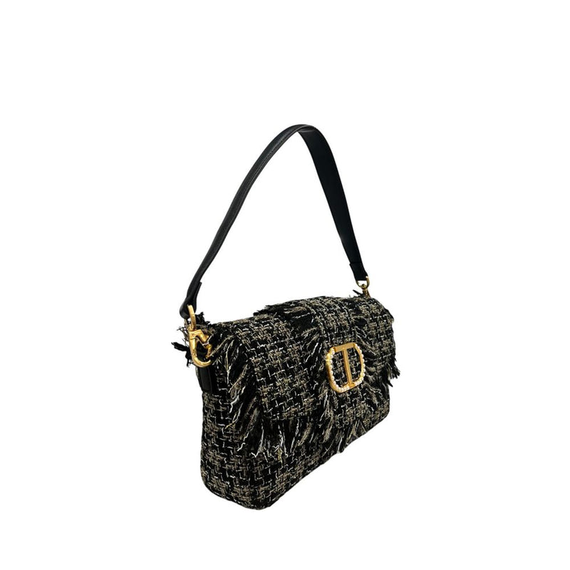 Sac à épaule en PU noir Twinset pour femmes