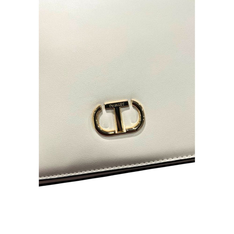 Twinset White PU Chain Crossbody Bag for Women