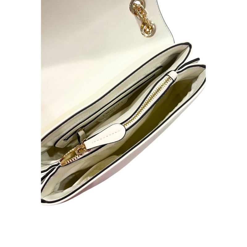 Twinset White PU Chain Crossbody Bag for Women