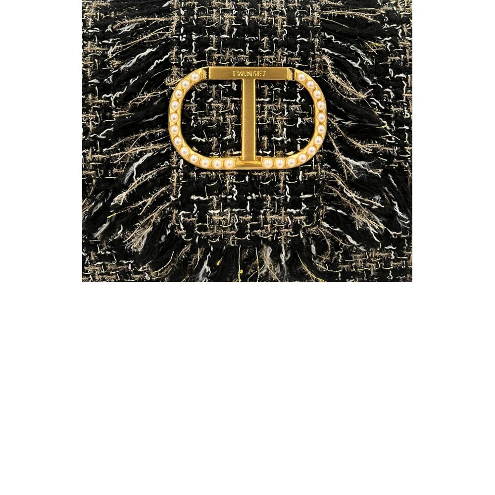 Sac à épaule en PU noir Twinset pour femmes