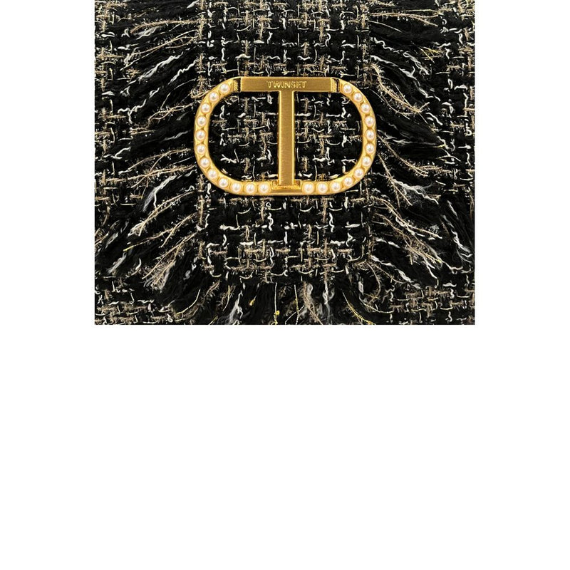 Sac à épaule en PU noir Twinset pour femmes