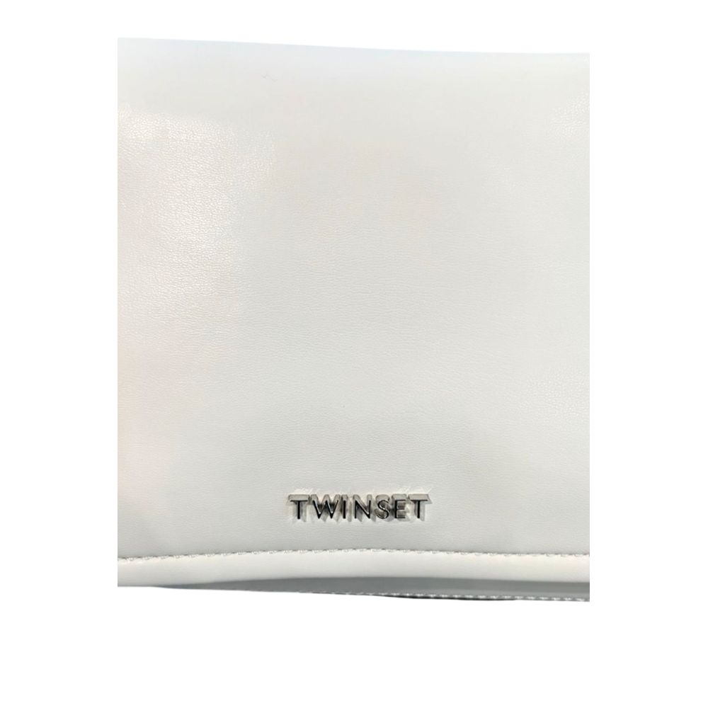 Twinset White Polyethylene Clutch Bag - Élégance et Praticité