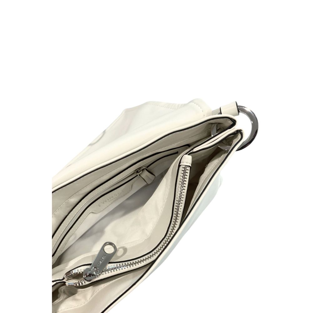 Twinset White Polyethylene Clutch Bag - Élégance et Praticité