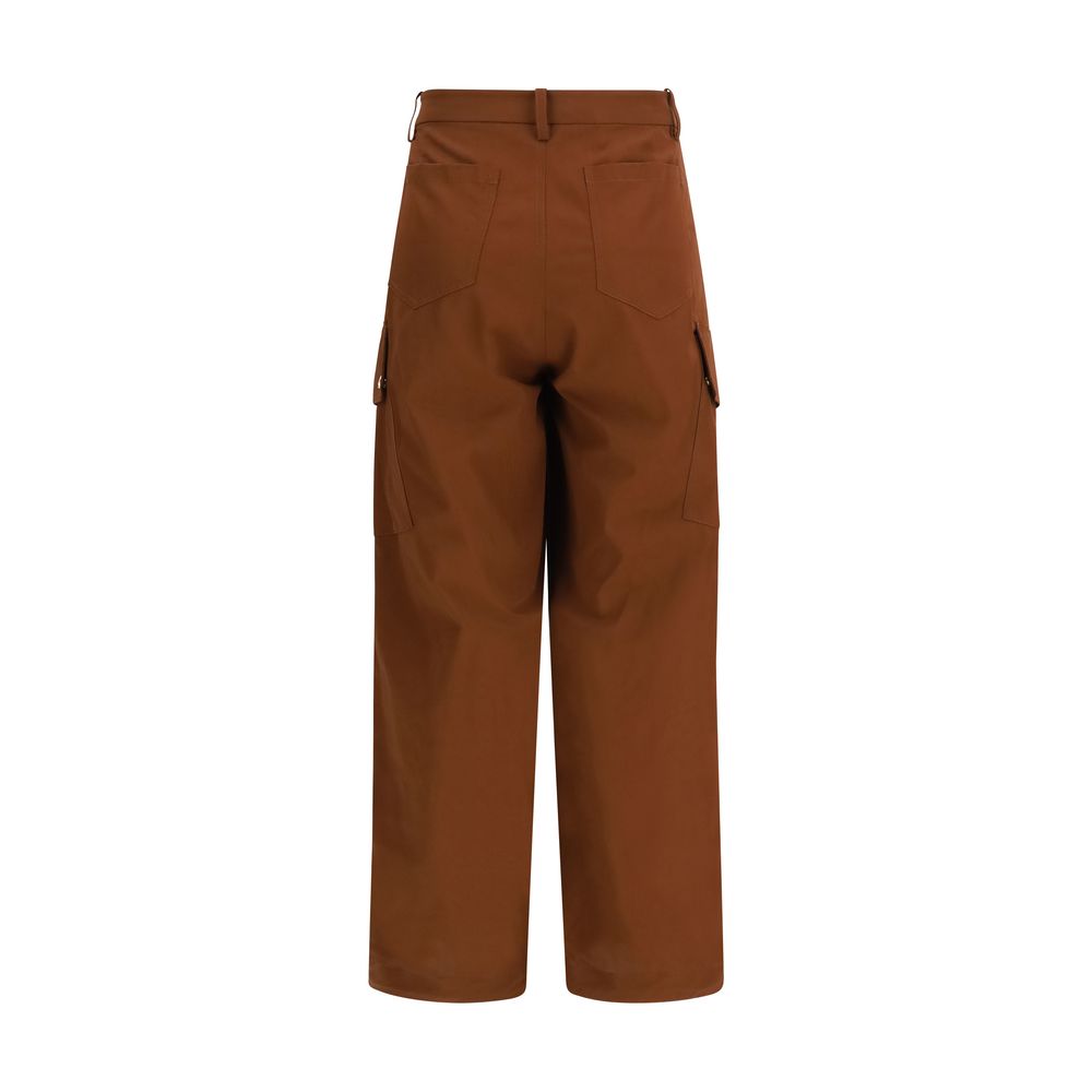 PINKO Rosalín Brown Cotton Casual Pants for Women