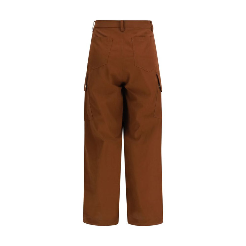 PINKO Rosalín Brown Cotton Casual Pants for Women