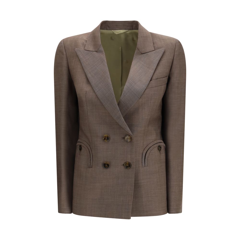 Blazé Milano Aile Charmer Brown Fleece Wool Blazer