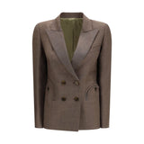 Blazé Milano Aile Charmer Brown Fleece Wool Blazer