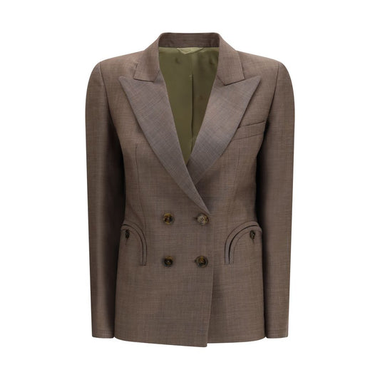 Blazé Milano Aile Charmer Brown Fleece Wool Blazer