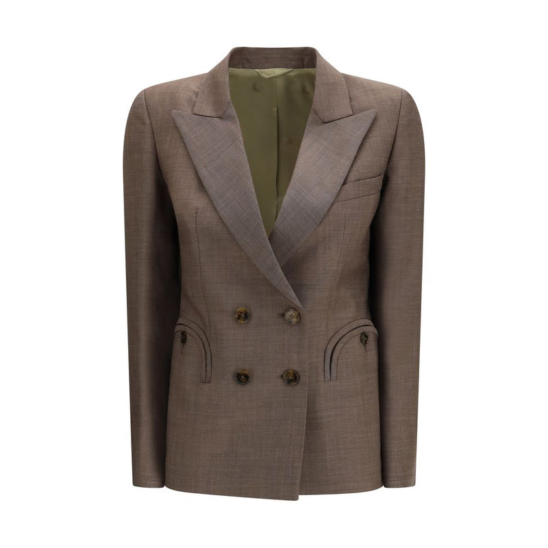 Blazé Milano Aile Charmer Brown Fleece Wool Blazer