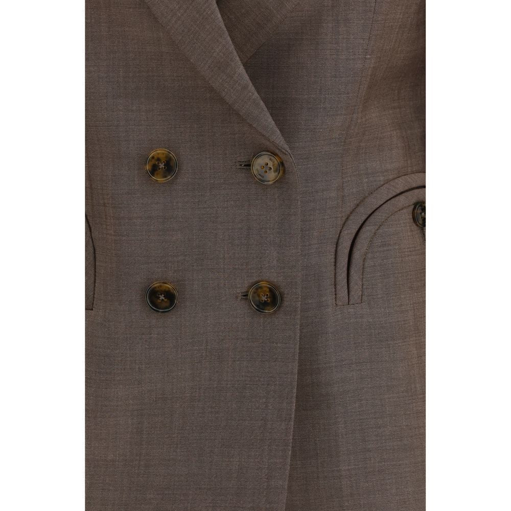 Blazé Milano Aile Charmer Brown Fleece Wool Blazer