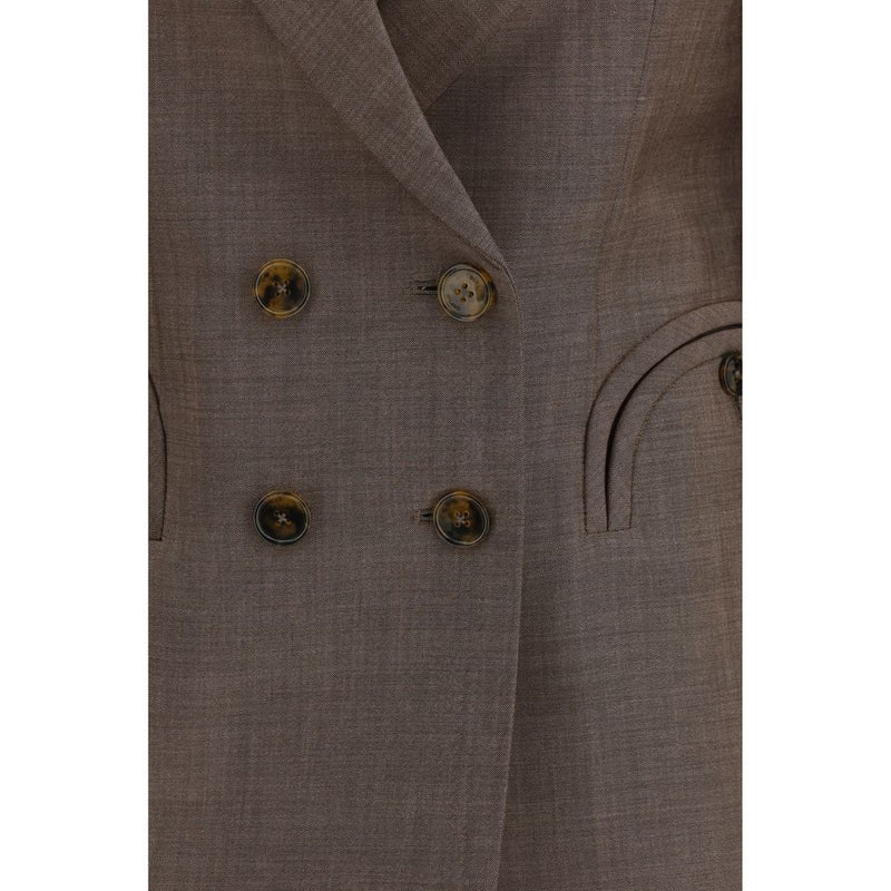 Blazé Milano Aile Charmer Brown Fleece Wool Blazer