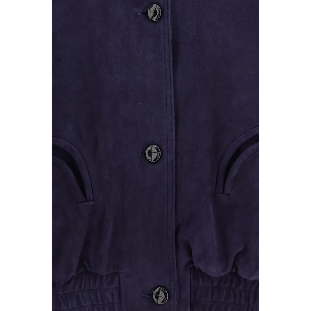 Blazé Milano Blue Lamb Ovis Aries Bomber Jacket