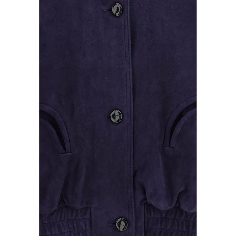Blazé Milano Blue Lamb Ovis Aries Bomber Jacket