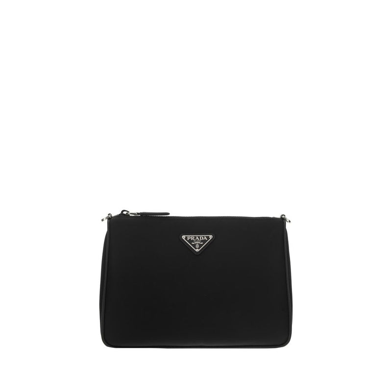 Sac bandoulière Prada Bos Taurus en cuir de veau noir